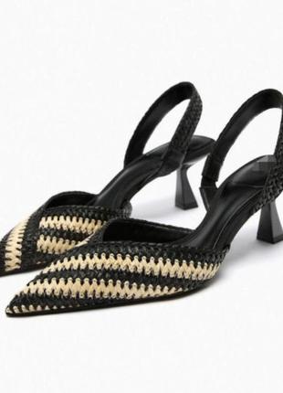 Туфлі zara 38р. слінгбеки