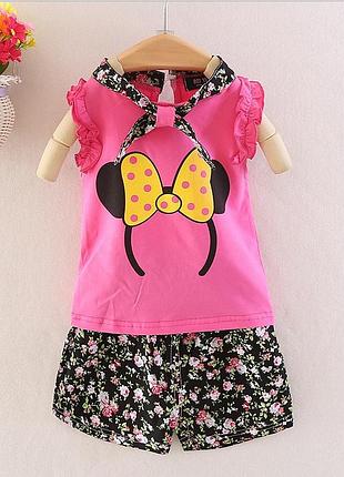 Костюм детский (шорты и футблка) девочкам на лето