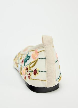 Балетки, балетки зара, яркие балетки зара, балетки зара с цветами