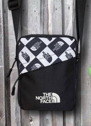 Мессенджер the north face черный сумка через плечо зе норт фейс барсетка (b)
