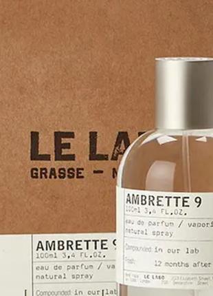 Парфуми унісекс le labo ambrette 9 [tester] 100 ml. ле лабо амбрета 9 (тестер) 100 мл.
