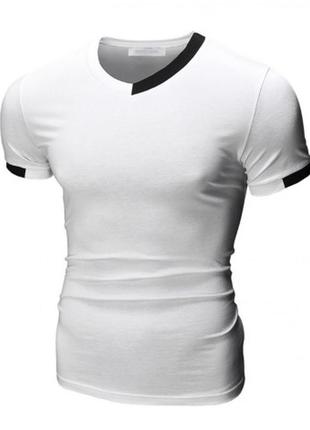 Футболка белая slim fit