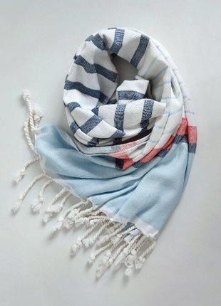 Немецкое пляжное полотенце пештемаль с кисточками био-хлопок — tukan ® германия 100×200