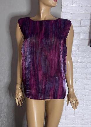 Блестящая винтажная блузка блуза c&amp;a, xxxl