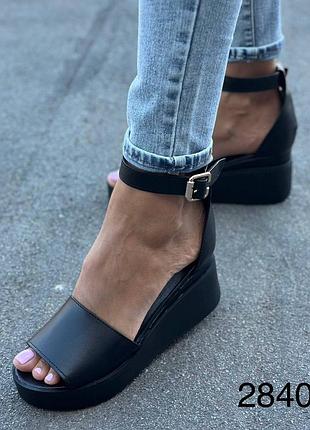 Сандалі на танкетці, босоніжки 🤍 танкетка натуральна шкіра замша 🌿