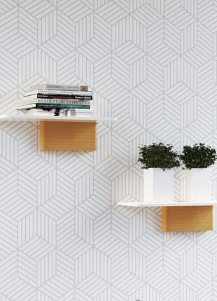 Настенная полка fytz design white - набор из 2 плавающих полок - современные...