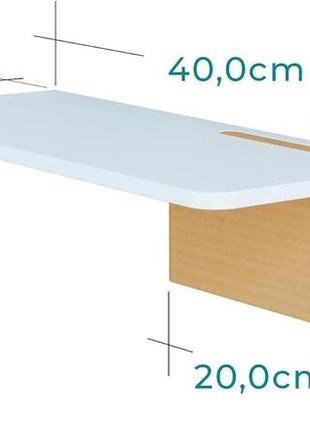 Настенная полка fytz design white - набор из 2 плавающих полок - современные...