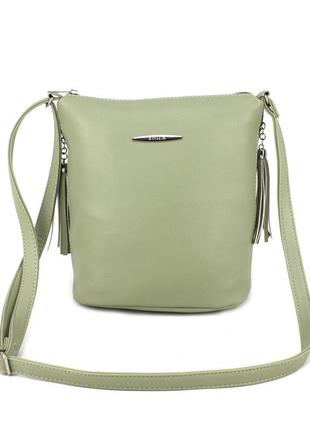 Сумка месенджер жіноча з екошкіри voila 67877 м'ятна