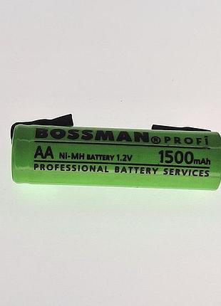 Промышленный аккумулятор bossman ni-mh hr6/aa 1.2v 1500mah, с лепестками для пайки