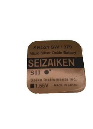 Батарейка для часов. seizaiken sr521sw (379) 1.55v 16mah 5.8x2.15mm серебрянно-цинковая