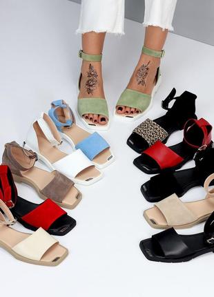 Босоніжки з натуральної замші