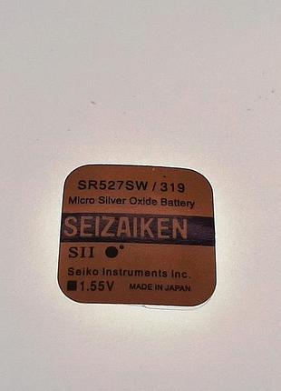 Батарейка для часов. seizaiken sr527sw (319) 1.55v 21mah 5.8x2.7mm серебряно-цинковая