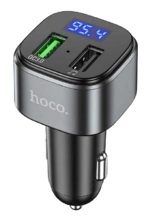 Адаптер hoco автомобильный e67 bt5.0 2usb u disk 3a qc black