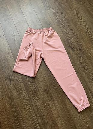 Штаны спортивные трикотажные джогеры широкие балкон новые