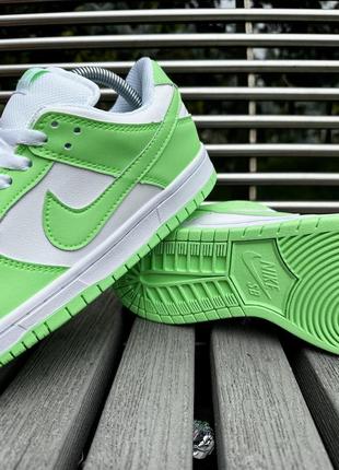 Кросівки nike sb dunk (green & white)