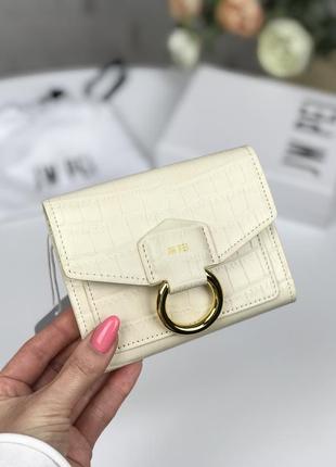 Кошелёк женский jw pei оригинал small wallet purse ultra slim vegan leather цвет слоновая кость