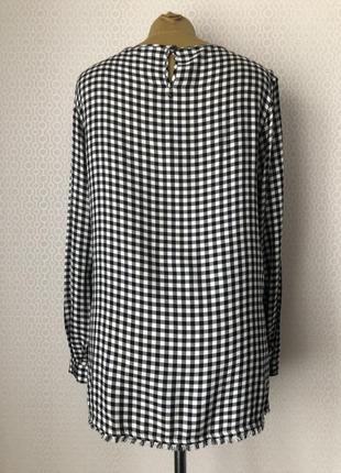 Оригинальная блуза в черно-белую клетку от marina rinaldi (линейка sport), размер l-2xl8 фото