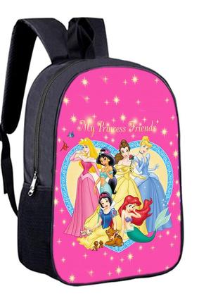 Рюкзак детский принцессы диснея 34х27 см,ранец с принцессой городской для девочки