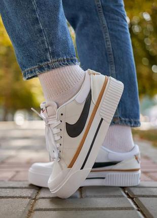 Nike court legacy lift white