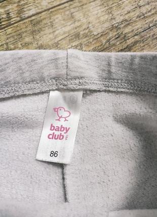 Лосіни, штани дівчинці, baby club, р. 9-12міс., 74-80, довжина 39см3 фото