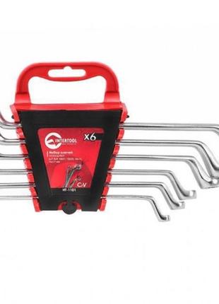 Набір накидних ключів 6 шт., 6-17 мм cr-v intertol ht-1101