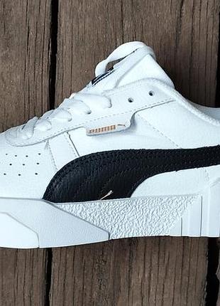 Кроссовки женские puma cali белые с черным женские кеды кожаные стильные кеды женские кеды