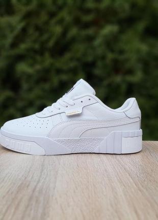 Жіночі кросівки | puma cali | білі | шкіра, :37