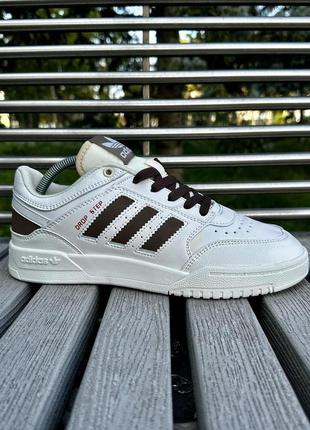 Кросівки adidas dropstep (white olive)3 фото