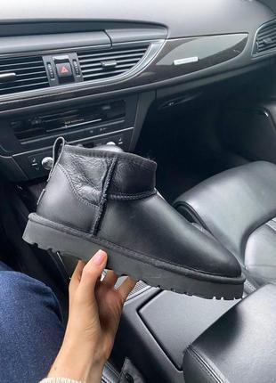 Ugg ultra mini leather black 37