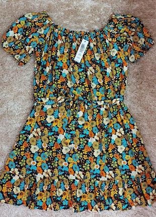 Літня легка сукня, розмір 18, євро 46 (дивіться заміри)2 фото