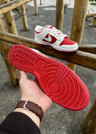 Кросівки nike sb dunk (white & red)2 фото