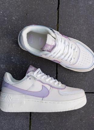 Жіночі кросівки nike air force 1 shadow white purple5 фото