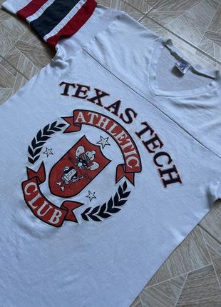 Футболка vintage 80s 7 logo inc texas tech athletic club made in usa2 фото