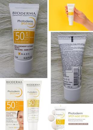🔆 spf50+ bioderma photoderm spot-age antioxidant gel creme сонцезахисний гель-крем для обличчя