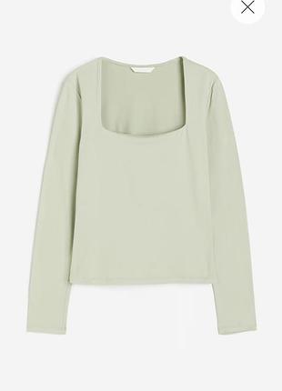 Лонгслів з квадратною горловиною h&m,p.l