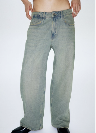 Трендові широкі джинси з низькою посадкою7 фото