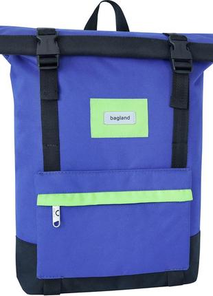 Рюкзак роллтоп bagland holder 25 л. электрик/черный