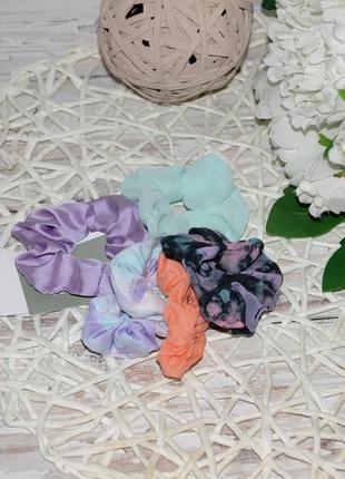 H&m нові фірмові кольорові резинки для волосся набір комплект 5 шт тай-дай оригінал