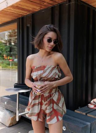 Костюм 3 ка летний шорти топ рубашка