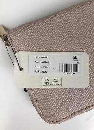 Гаманець жіночий guess оригінал laurel small zip-around wallet рожевий8 фото