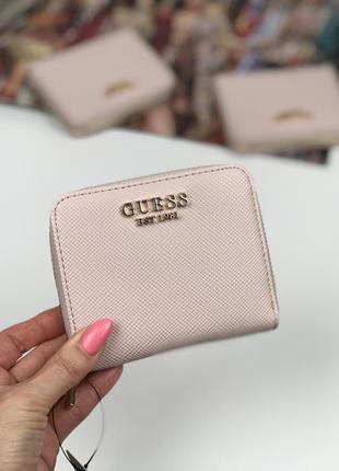 Кошелёк женский guess оригинал laurel small zip-around wallet розовый