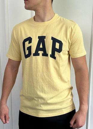 Футболка gap new chamois yellow тонкая