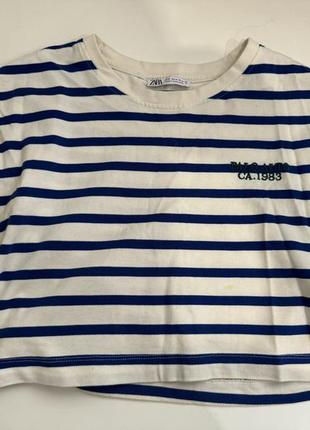 Короткая футболка zara2 фото