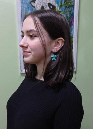 Сережки бантики 5