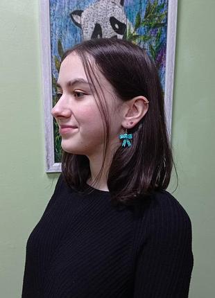 Сережки бантики 4