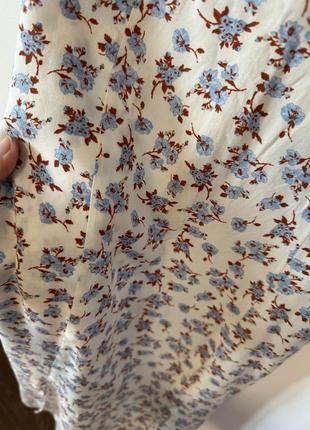Міді юбка з розрізами з натуральної тканини🌿6 фото