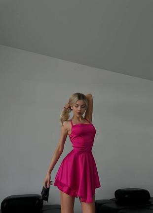 Шовковий комбінезон- сукня з підкладкою шортиками1 фото