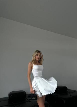 Шовковий комбінезон- сукня з підкладкою шортиками2 фото