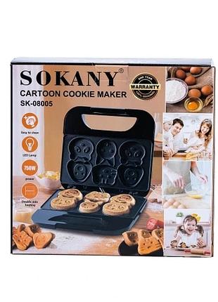 Вафельница sokany sk-08005 для выпечки мультяшных панкейков, черный❤️❤️❤️