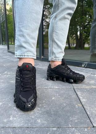 Мужские кроссовки nike shox tl black8 фото